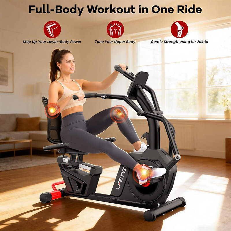 Pooboo Recumbent Exercise Bike - огляд і ціна Exercise Bike Magnetic Resistance