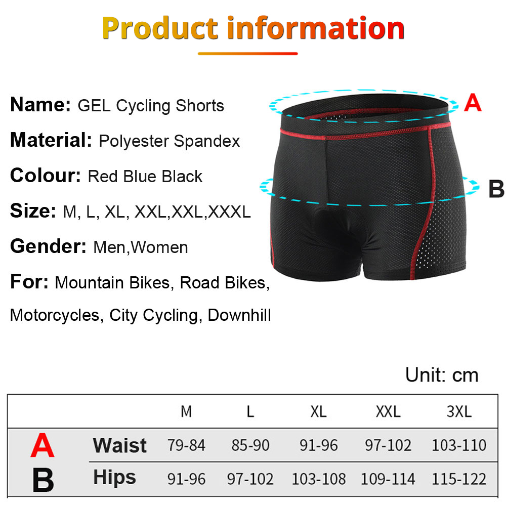 NEWBOLER Cycling Shorts Breath - огляд і ціна Padded Cycling Shorts 5D Gel