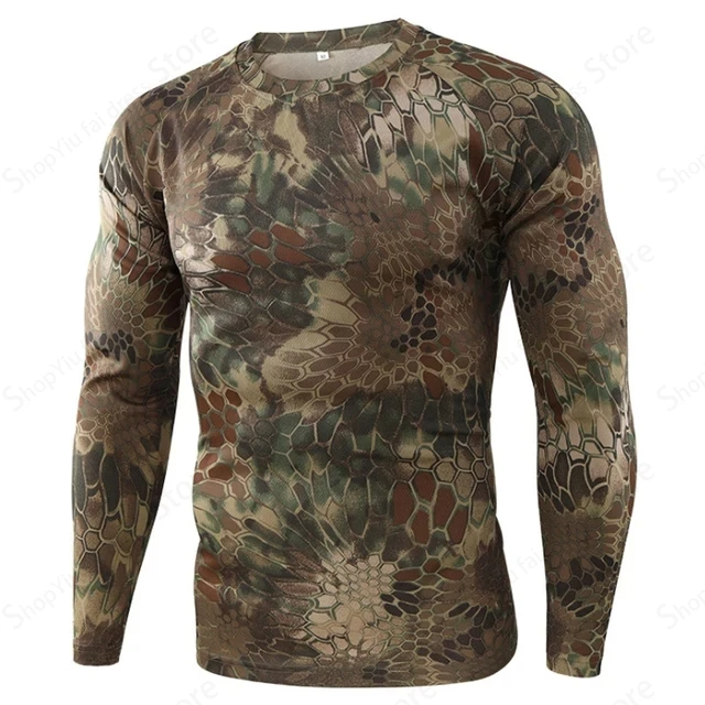 Mens Camo Long Sleeve T Shirt  - огляд і ціна Hiking